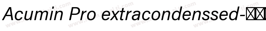 Acumin Pro extracondenssed字体转换